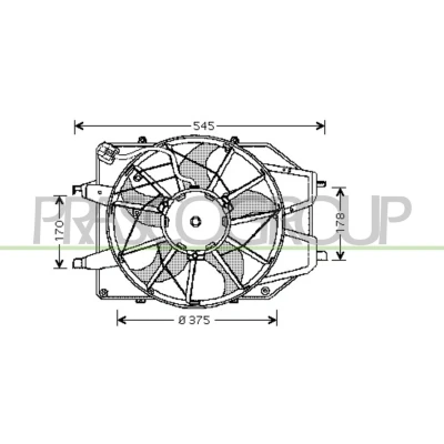 Imagen de PRASCO FD420F009 Ventilador de Radiador 375 12 FORD: Focus Mk1 Hatchback