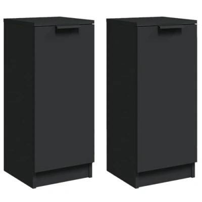 Imagen de vidaXL Aparador de Madera contrachapada Negro 30x30x70 cm
