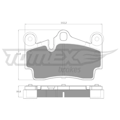 Imagen de TOMEX brakes TX 14 76 Juego de pastillas freno Eje trasero preparado para indicador desgaste con pesos equilibrio VOLKSWAGEN: Touareg I