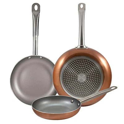 Imagen de San Ignacio Optimum Plus Set 3 Sartenes, Aluminio Prensado, Aptas para Inducción, 18, 22, 26 cm