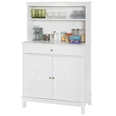 Imagen de SoBuy FSB26 W Aparador Cocina Cómoda Armario de Almacenamiento Buffet L90 x D40 H148cm ES