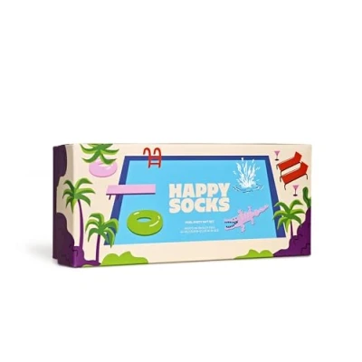 Imagen de Happy Socks pack de 4 calcetines algodón, divertidos y originales estampados con cocodrilos helados