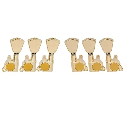 Imagen de Musiclily Pro 3x3 Tipo Cerrado Clavijas de Afinación Clavijero Repuesto para Guitarra, Botón Tulipán Oro