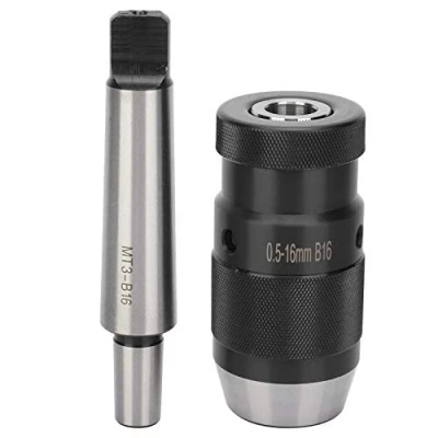 Imagen de para taladradora de columna MT3 ‑ B16 Portabrocas sin llave 0,5 16 mm Dispositivo liberación rápida con cono Morse adecuado columna, fresadora, torno
