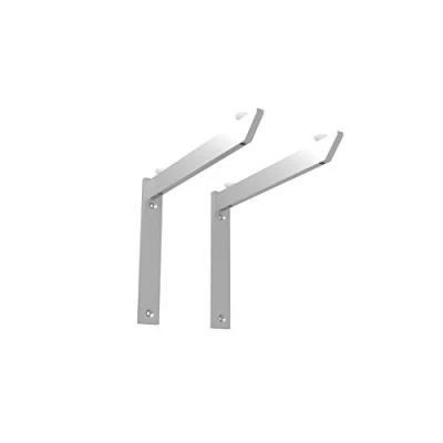 Imagen de Alusfera WSP_2_ELE_240_ALU ángulo, Cristal, Estante de Metal Plateado, Soporte para Cargas Pesadas, Sistema 2 Unidades estanterías, Plata, 240 MM