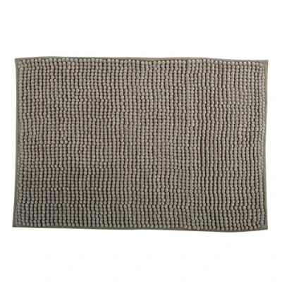 Imagen de MSV Alfombrilla de baño Chenilla Pelo Largo, 50 x 80 cm, Color Topo
