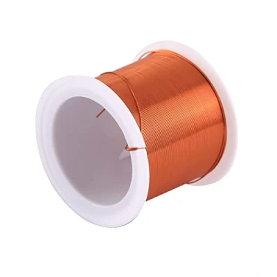 Imagen de bobina de alambre magnético 0.4mmx15m, magnética esmaltada, 1 carrete, clasificación temperatura Natural ampliamente utilizada para transformadores inductor