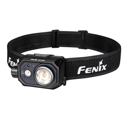 Imagen de FENIX HL45R Faro de enfoque recargable para exteriores/trabajo/multiusos, 1000 lúmenes, 220 m, 124 horas máximo, haz principal blanco, compatible con rojo, control giratorio, IP66