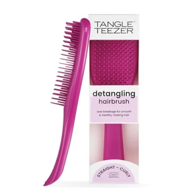 Imagen de Tangle Teezer Ultimate Detangler Cepillo para cabello húmedo y seco, elimina nudos reduce la rotura todo tipo de cabello, frambuesa eléctrica