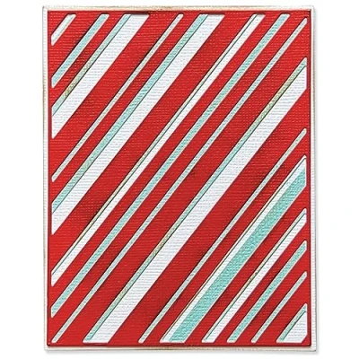 Imagen de Sizzix Juego Thinlits Layered Stripes, Paquete de 3 Unidades, Tim Holtz 666336 Troqueles Corte Metal, Finos como una oblea, para álbumes Recortes, Estampado o Diario, Silver, One Size
