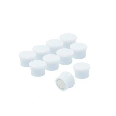 Imagen de Pequeños Imanes de Tablero Memo Blanco Alta Potencia para Refrigerador, Pizarra, Anuncios, Archivador Paquete 100