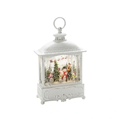 Imagen de Konstsmide Farol LED con Forma de Globo Nieve, Relleno Agua, decoración Navidad para Uso en Interiores (IP20), Funciona Pilas, Blanco, Large Snowman Scene