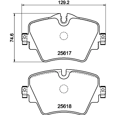 Imagen de HELLA 8DB 355 023 131 Juego de pastillas freno preparado para indicador desgaste con tornillos pinza BMW: X1, 2 Active Tourer, 3 Berlina