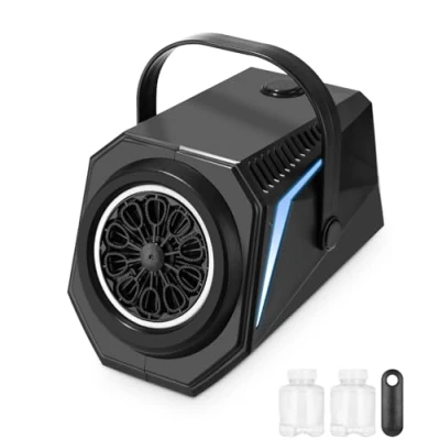 Imagen de Ixydor Máquina de Pompas Jabón,Pistola Burbujas para Niños,20000+ /min, 270ml Solución Burbujas,Pistola automática Fiestas al Aire Libre Bodas