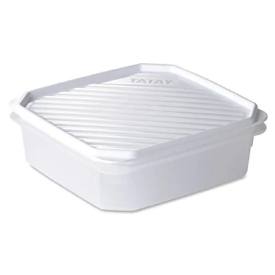 Imagen de Tatay Fiambrera de Alimentos, Hermética, 1.3L Capacidad, Tapa Flexible a Presión, Libre BPA, Apto Microondas y Lavavajillas, Color Blanco, Medidas: 18,5 x 6,1 cm