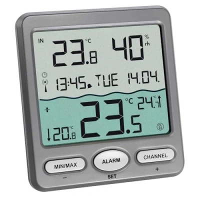 Imagen de FA 30.3056.10 Termómetro digital de piscina con sensor remoto (gris)