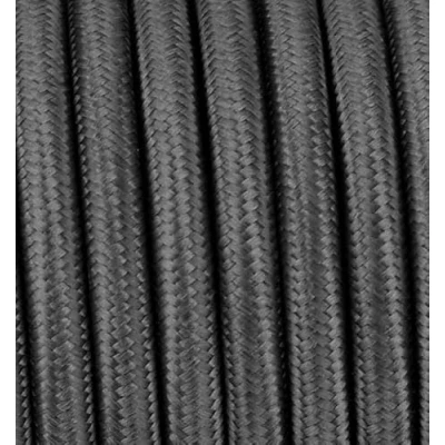 Imagen de 3 metros hilos Cable textil hilo eléctrico tejido redondo x 1,5 3G1,5 grafito/antracita