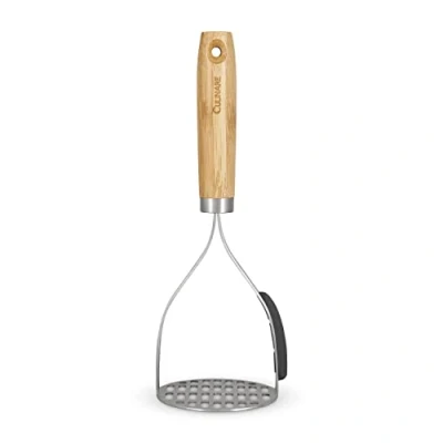 Imagen de Culinare Naturals C70008 Machacador de Patatas, Bambú Sostenible/Acero Inoxidable, 27cm x 10,5cm, Diseñado para Puré Patatas y Verduras