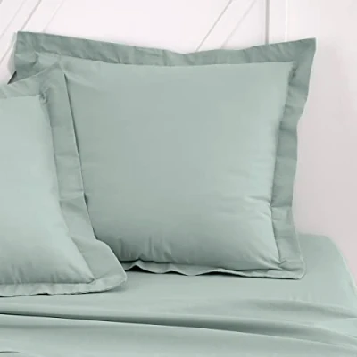 Imagen de TODAY Essential Juego de 2 Fundas Almohada 63 x cm, 100% algodón Liso, Celadon
