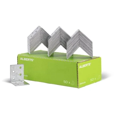 Imagen de Alberts 846473 Escuadra de ensamblaje, Galvanizado Sendzimir, 50 x 40 mm, Juego
