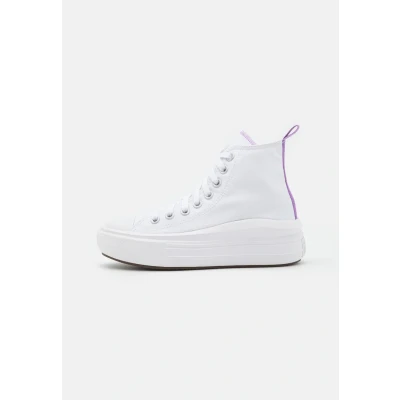 Imagen de Converse Chuck Taylor ALL STAR MOVE Platform Unisex Zapatillas altas para niños, Talla: 35.5, White/pixel purple Zapatos