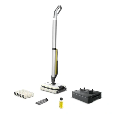 Imagen de Kärcher Fregona eléctrica FC 7 sin cable Extra, con 4 rodillos giratorios de microfibra, autonomía batería: aprox. 45 min, rendimiento superficie por carga: 135 m², exclusivo en Amazon