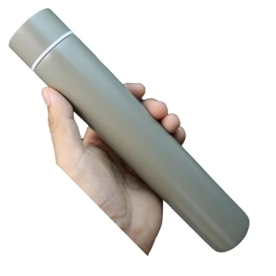 Imagen de HISCAZAS Botella Agua Acero Inoxidable de 250ml, Termica Slim (gris)