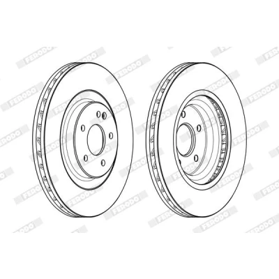 Imagen de FERODO PREMIER DDF1900C 1 Disco de freno 334 32 5 112 ventilado revestido con tornillos MERCEDES BENZ: SL Cabrio