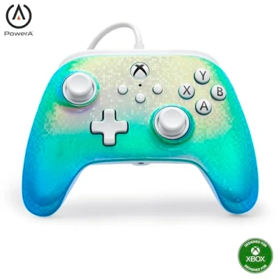 Imagen de mando alámbrico PowerA Advantage para Xbox Series XS Diskokugel, mando, videojuegos con cable, juegos, funciona
