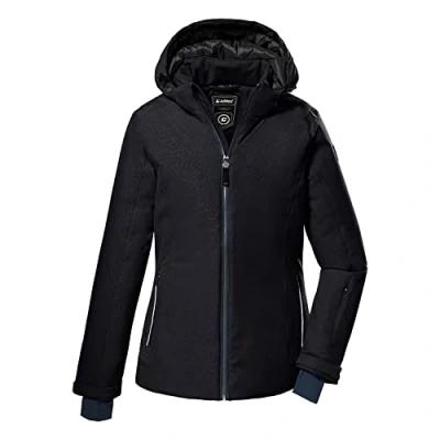 Imagen de Killtec Women&#039;s Chaqueta de esquí/chaqueta funcional con capucha cremallera y protección contra la nieve KSW 111 WMN SKI JCKT, black blue, 42, 38664 000