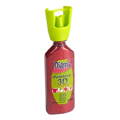 Imagen de DIAM&#039;S Pintura 3D para todos los soportes, rojo brillante, 37 ml