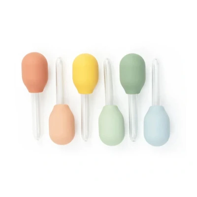 Imagen de Inspire My Play 6 x Pipetas para niños, cuentagotas Juguetes y accesorios sensoriales juego sensorial Pastel