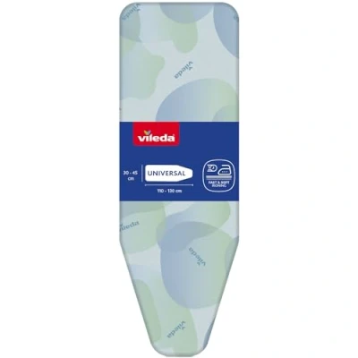 Imagen de Vileda Funda de planchado Premium 2 en 1, tres capas, tamaño universal, suave, dimensiones 22.5 x 5 36 cm, color gris y blanco
