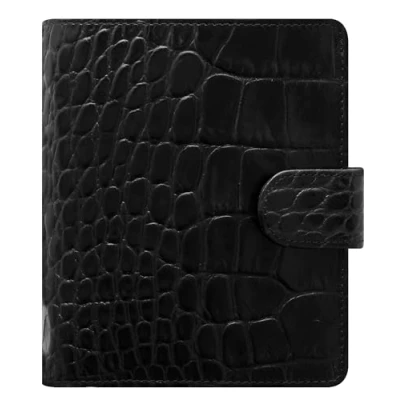 Imagen de Filofax Pocket Classic Organizador de cocodrilo, color ébano