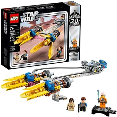 Imagen de LEGO Star Wars Vaina de Carreras Anakin Edición 20 Aniversario, Juguete Construcción Nave Skywalker del Episodio I, Incluye Minifigura Luke (75258)