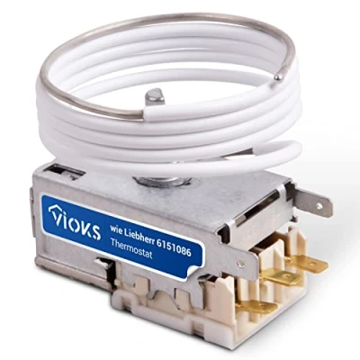 Imagen de VIOKS Termostato para frigorífico, regulador de Temperatura análogo a Parte Alternativa Ranco K59 L1287, Apta, Entre Otras, como análoga Liebherr 6151086