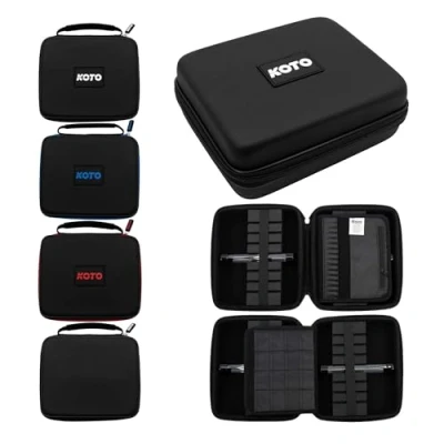 Imagen de KOTO Funda de dardo EVA Large Rojo, Estuche, Espuma EVA, Compatible con Punta Acero y Dardos Suave