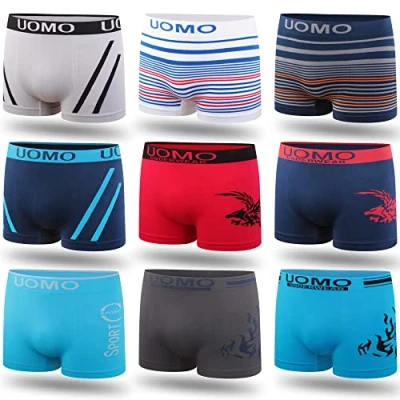 Imagen de L&amp;K Pack de 10 Calzoncillos Bóxer para Hombre Ropa Interior Pantalones Cortos Retro Microfibra Patrón Mixto Multicolor 1202 UN 2XL