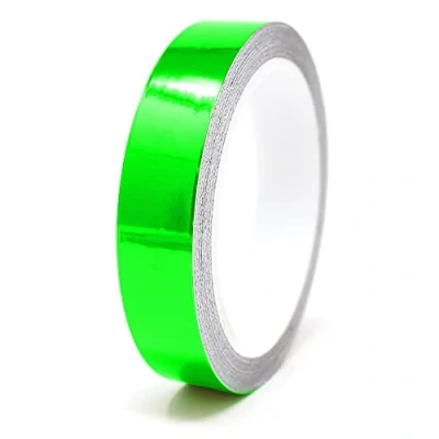 Imagen de Finest Folia 8,5m tira decorativa autoadhesiva para coche moto barco modelismo bicicleta muchos colores y anchos la artesanía (Verde cromado, 20mm)