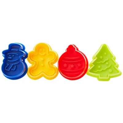 Imagen de Ibili Cortapastas con EXPULSOR Navidad (4 PCS), Multicolor, 13 x 6 cm