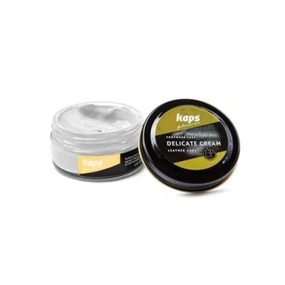 Imagen de Kaps Crema para El Cuidado del Calzado, Intensivo Y Nutritivo Cuero, Delicate, 70 Colores (101 blanco)