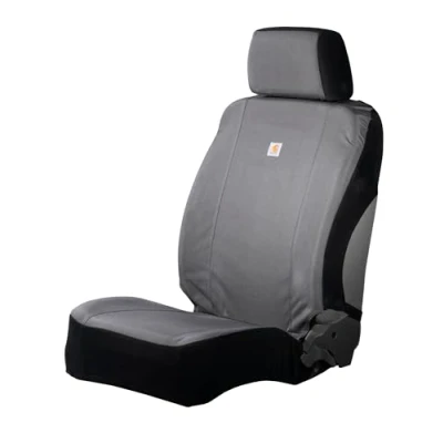 Imagen de Carhartt Fundas de Asiento universales Lona Nailon Ajustadas, protección Duradera con Protector Lluvia, Talla única, Grava