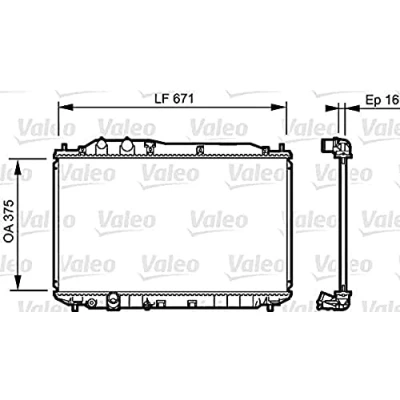 Imagen de VALEO 735238 Radiador, refrigeración del motor Aluminio 678 375 26 con regulador de refrigerante Aletas soldadas