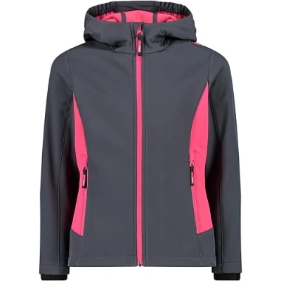 Imagen de CMP Chaqueta Kid G Con Capucha Fija, Softshell Unisex niños, Gris (Titanio Fucsia), 98