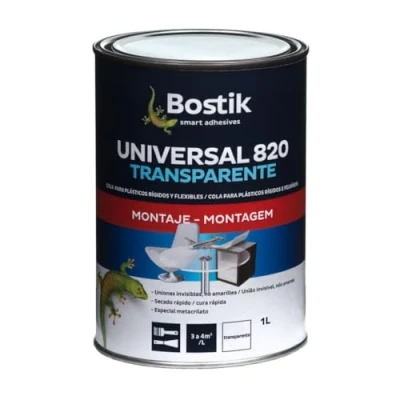 Imagen de Bostik, Universal 820, Adhesivo Transparente, Bote de 1 L, Transparente
