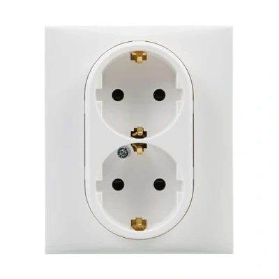 Imagen de LEGRAND Enchufe Doble 2x2P+T 16A componible para instalación empotrada, Gama Niloé Step, Color Blanco, 398208