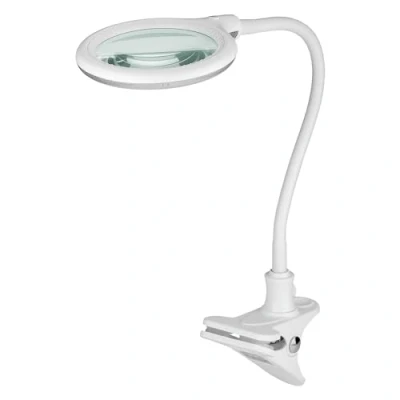 Imagen de goobay 60365 Lámpara de Aumento LED con Pinza/lámpara plástico / 6 W Consumo, Temperatura Color 6200 K/Flujo Luminoso 480 LM/tensión Servicio 230 V (AC) Blanco