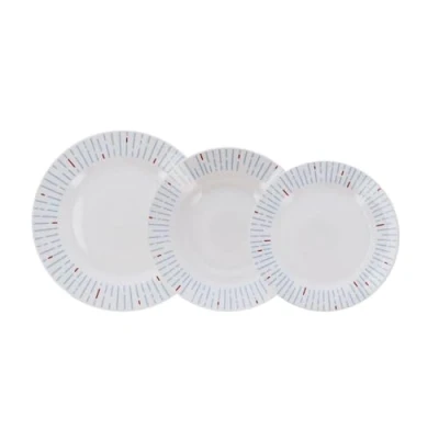 Imagen de QUID DENVER Vajilla Porcelana 18 Piezas 6 Personas