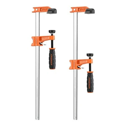 Imagen de JORGENSEN 2 piezas Juego de Sargento Barra Profesionales para Carpintería 300mm, Sargentos Carpintero Profundidad Garganta 60 mm, Madera Liberación Rápida