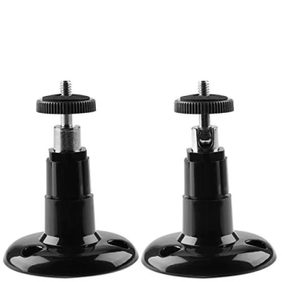 Imagen de OOTSR (2 Piezas) cámara de Seguridad Montaje Pared Interior/Exterior, Soporte en Techo Ajustable para Arlo, Arlo Pro y Otros Modelos compatibles (Negro)